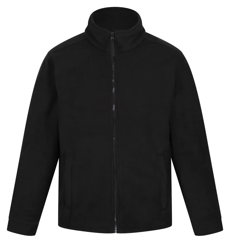 Fleece jacket 1, black, front view