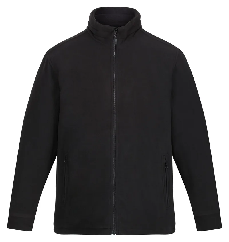 Fleece jacket 3, black, front view
