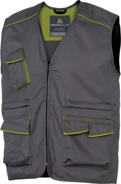 Gilet da lavoro M6GIL, grigio, vista frontale