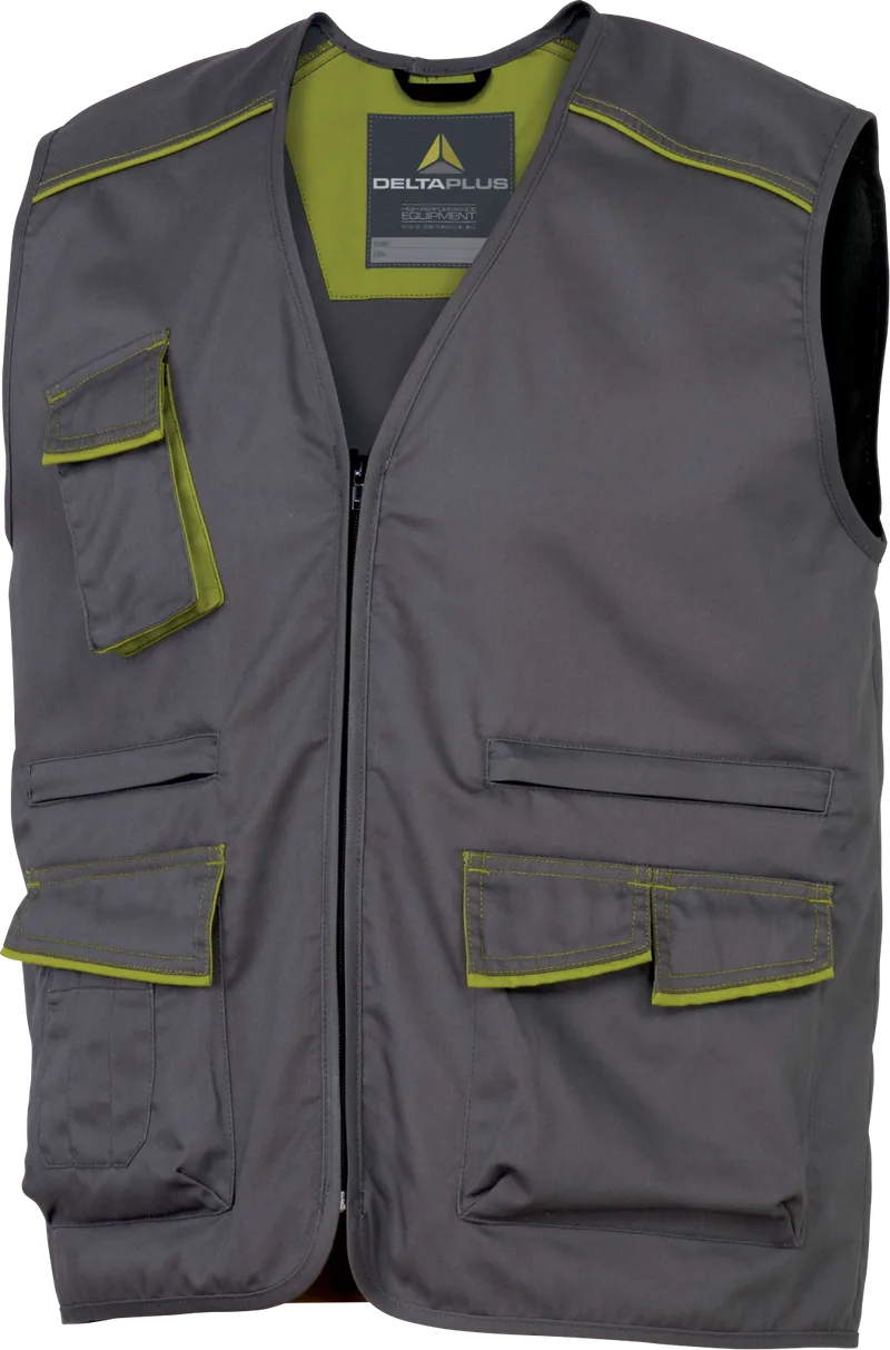 Work vest M6GIL, grey, front view
