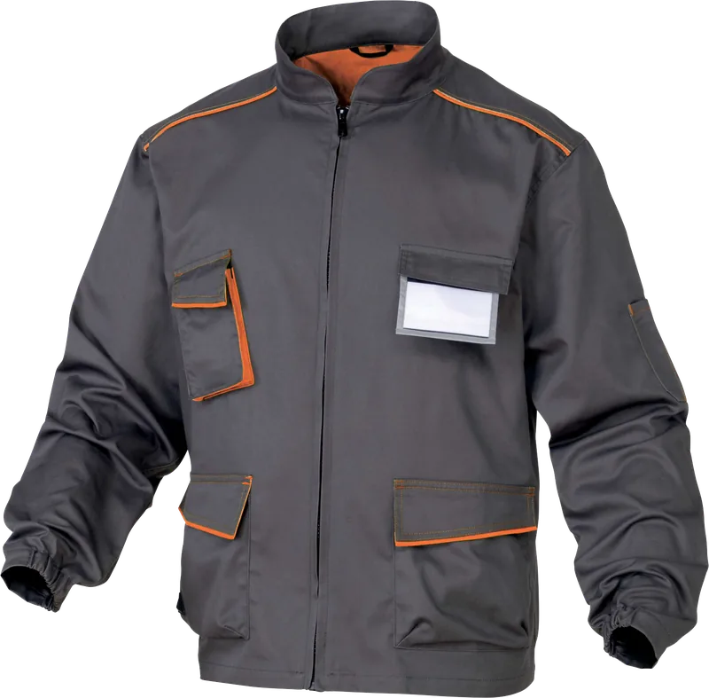 Short work jacket M6VES, grey, front view
