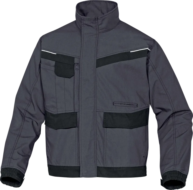 Short work jacket MCVE2, grey and black, front view