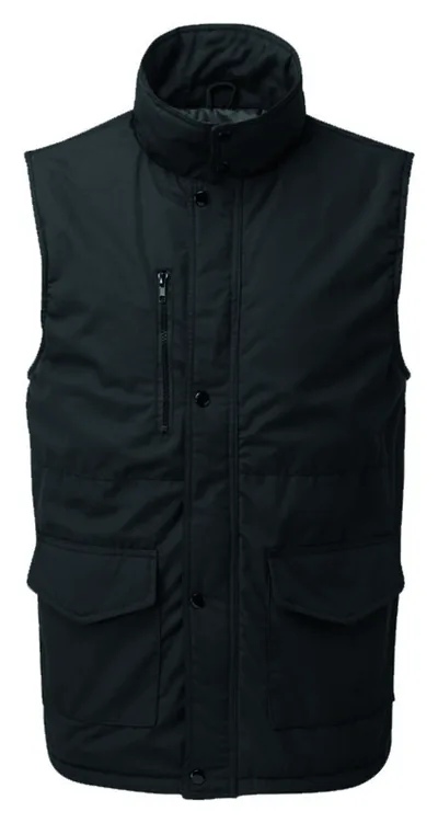 Gilet imbottito, nero, vista frontale